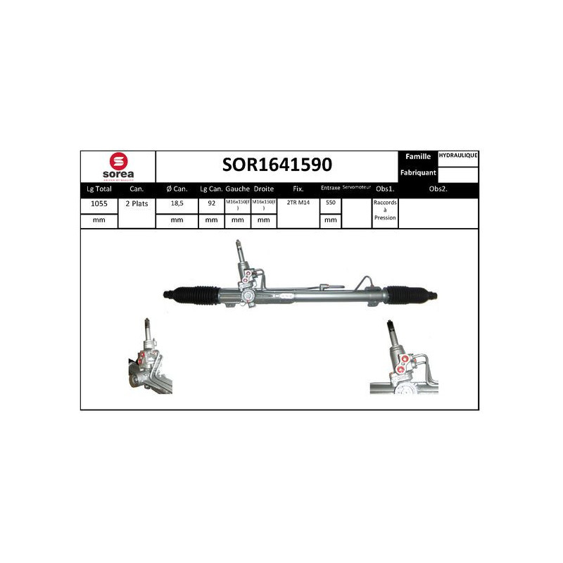 Crémaillère de direction EAI