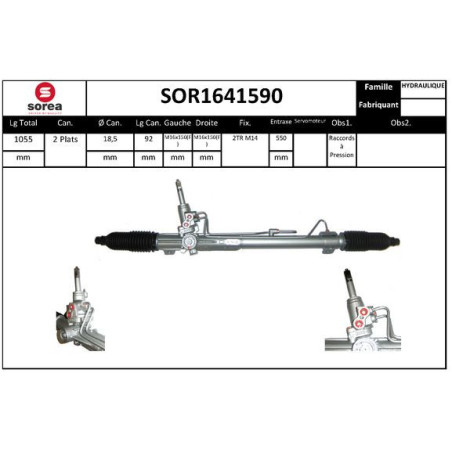 Crémaillère de direction EAI