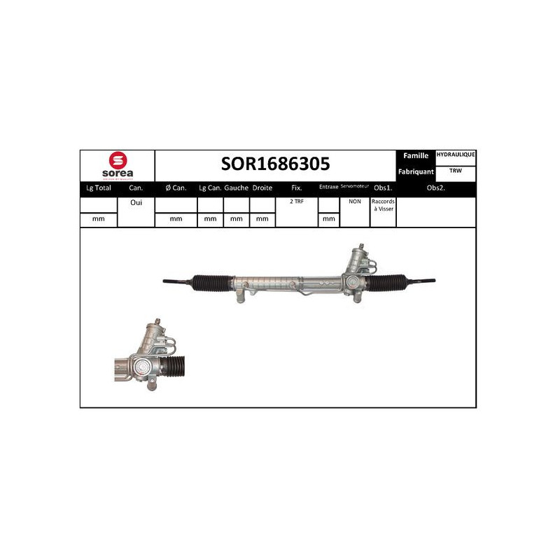 Crémaillère de direction EAI