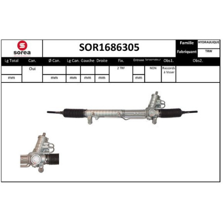 Crémaillère de direction EAI