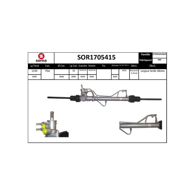 Crémaillère de direction EAI