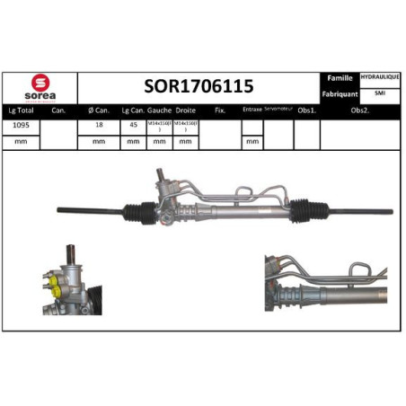 Crémaillère de direction EAI