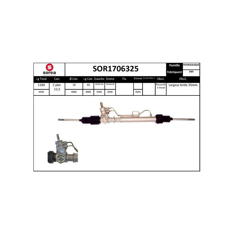Crémaillère de direction EAI