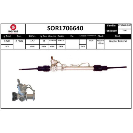 Crémaillère de direction EAI