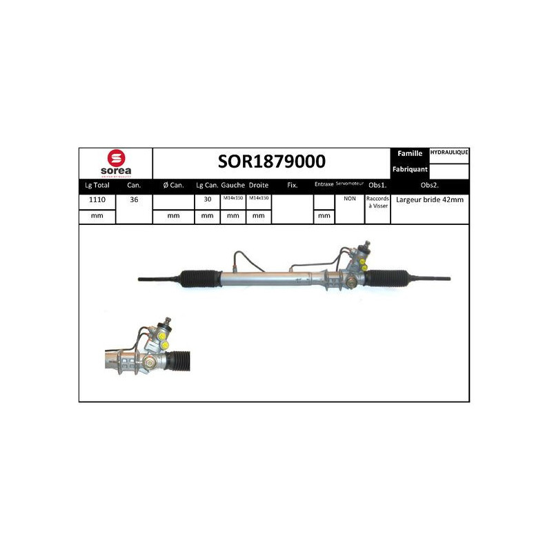 Crémaillère de direction EAI