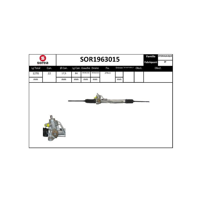 Crémaillère de direction EAI
