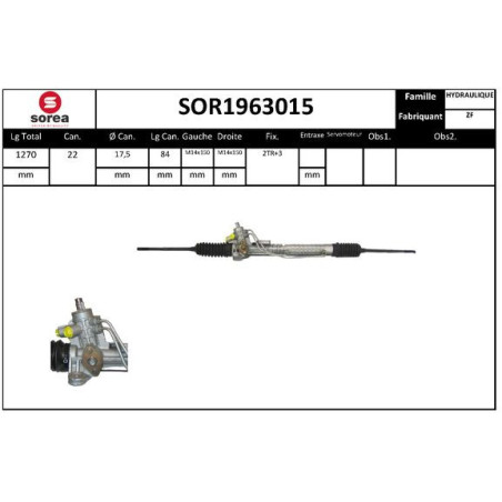 Crémaillère de direction EAI