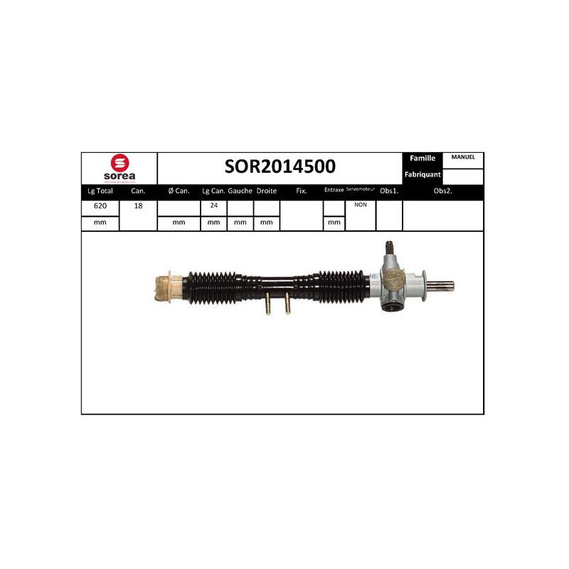Crémaillère de direction EAI