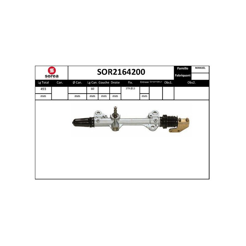 Crémaillère de direction EAI