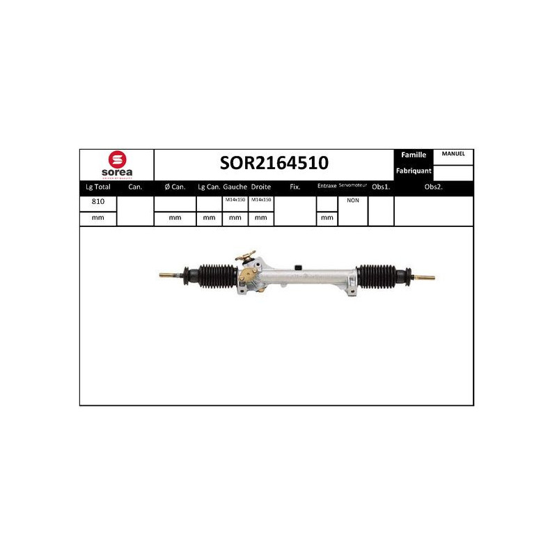 Crémaillère de direction EAI