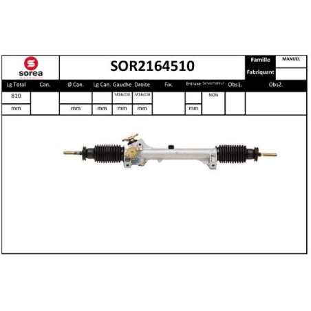 Crémaillère de direction EAI