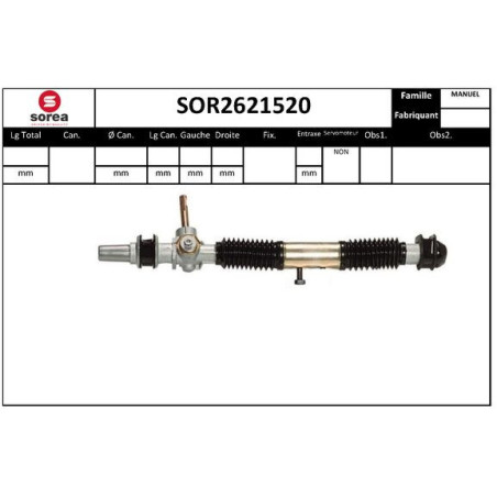Crémaillère de direction EAI