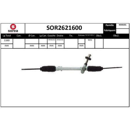 Crémaillère de direction EAI