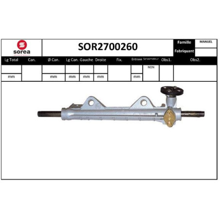 Crémaillère de direction EAI