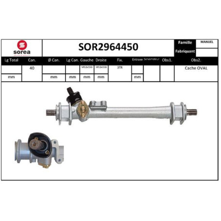 Crémaillère de direction EAI
