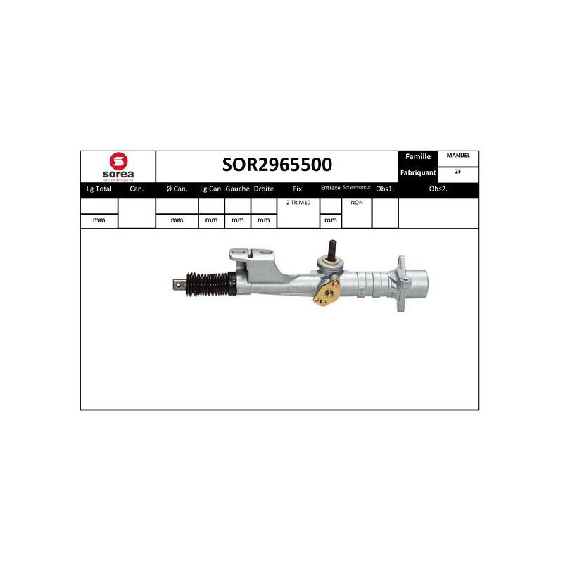 Crémaillère de direction EAI