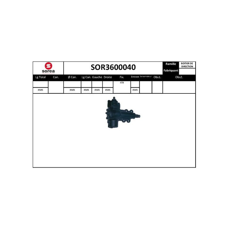 Crémaillère de direction EAI