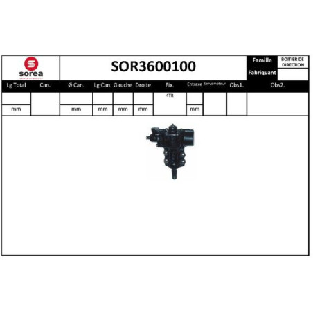 Crémaillère de direction EAI