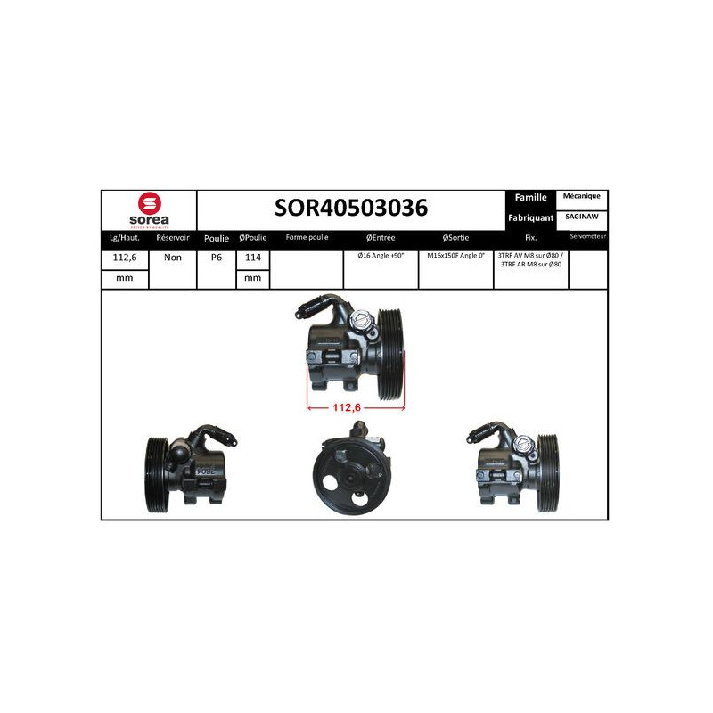 Pompe hydraulique (direction) EAI