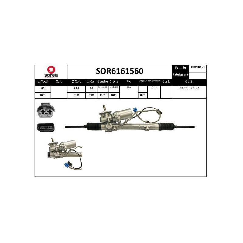 Crémaillère de direction EAI