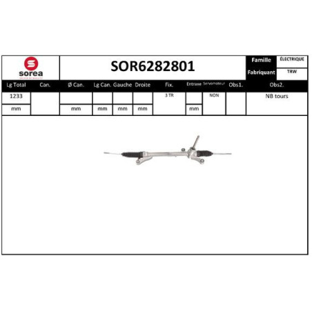 Crémaillère de direction EAI