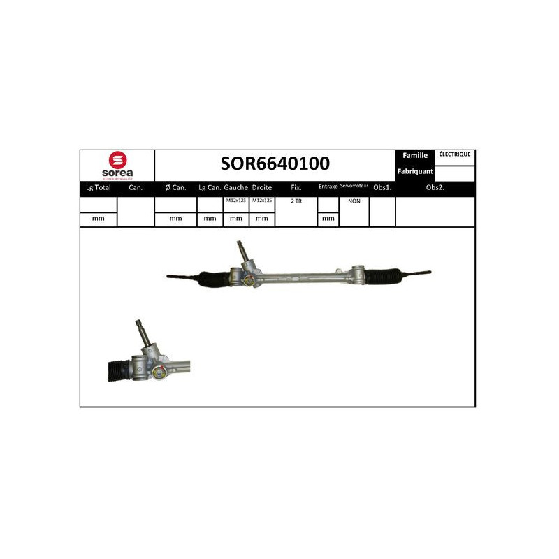 Crémaillère de direction EAI