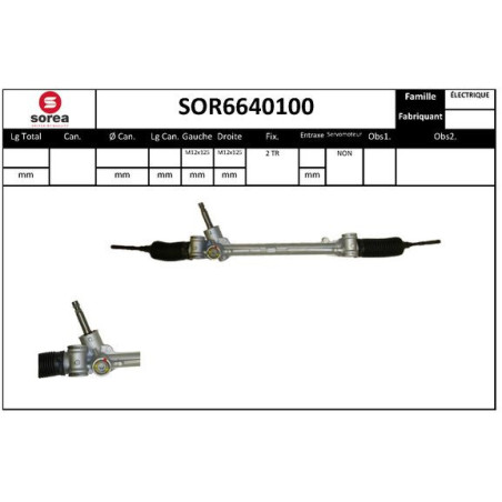 Crémaillère de direction EAI