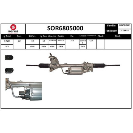 Crémaillère de direction EAI