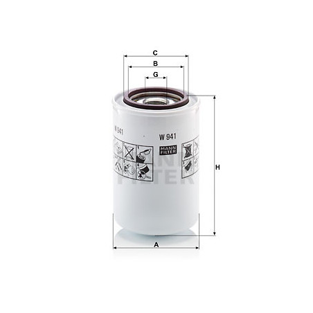 Filtre hydraulique (transmission auto) MANN-FILTER