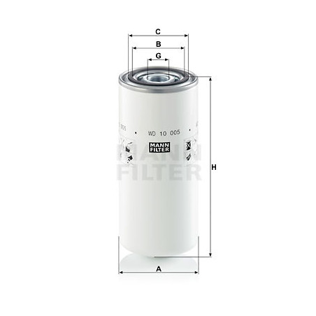 Filtre (système hydraulique de travail) MANN-FILTER