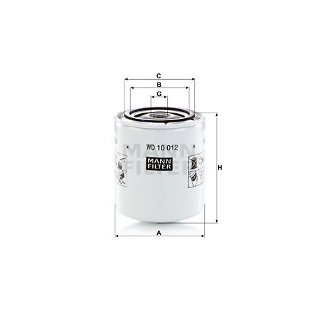 Filtre (système hydraulique de travail) MANN-FILTER