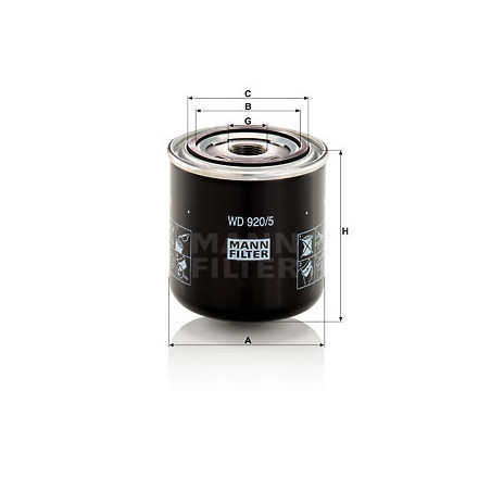 Filtre (système hydraulique de travail) MANN-FILTER