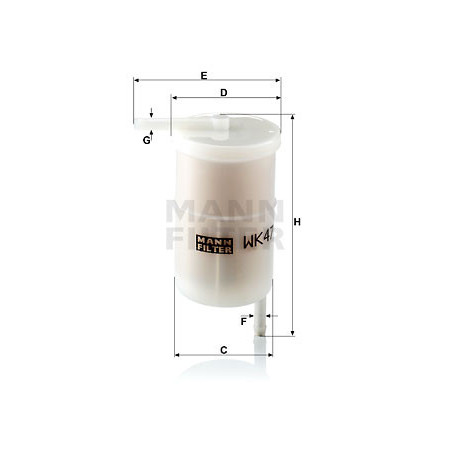 Filtre à carburant MANN-FILTER