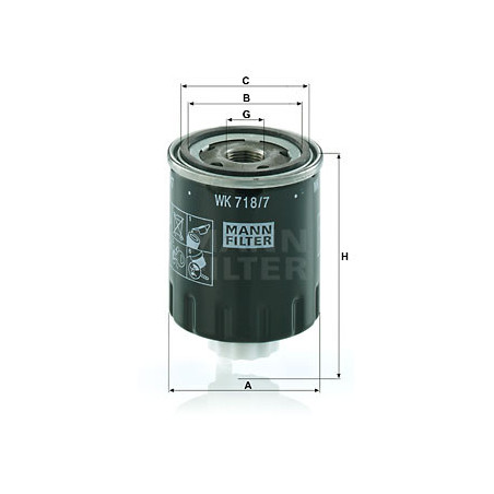 Filtre à carburant MANN-FILTER