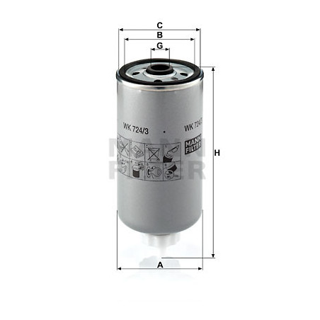 Filtre à carburant MANN-FILTER