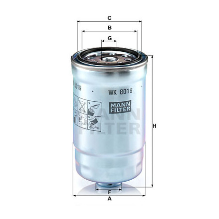 Filtre à carburant MANN-FILTER