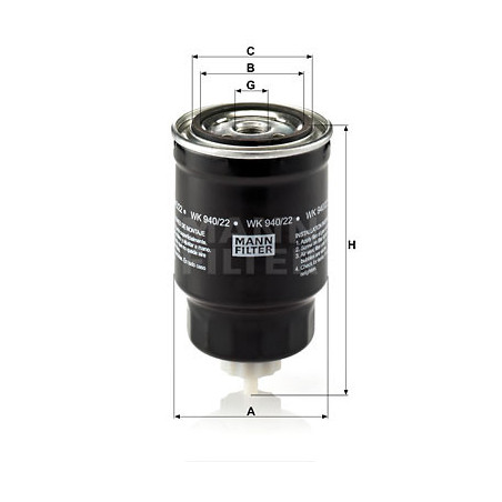 Filtre à carburant MANN-FILTER