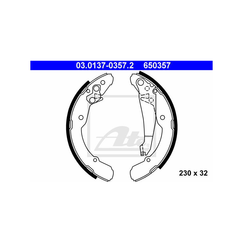 Jeu de mâchoires de frein ATE