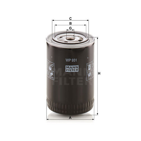 Filtre à huile MANN-FILTER