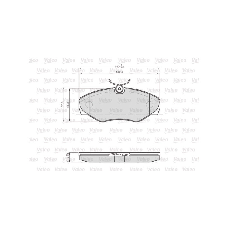 Jeu de quatre plaquettes de frein à disque VALEO
