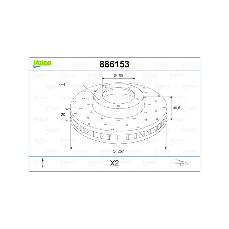Disque de frein à l'unité VALEO