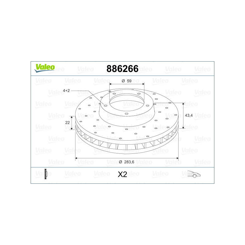 Disque de frein à l'unité VALEO