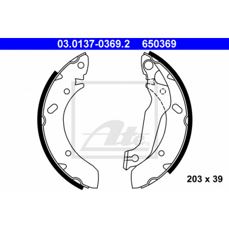 Jeu de mâchoires de frein ATE
