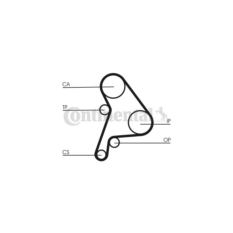 Courroie de distribution CONTINENTAL CTAM