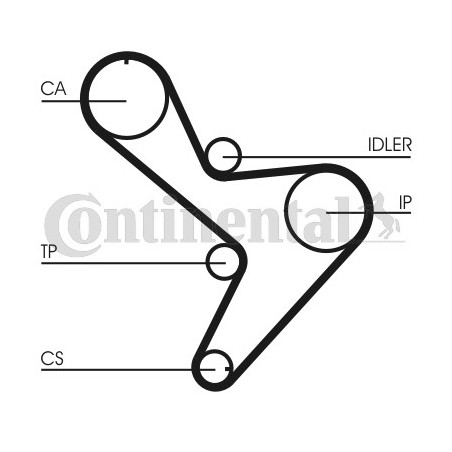 Courroie de distribution CONTINENTAL CTAM