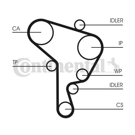 Courroie de distribution CONTINENTAL CTAM