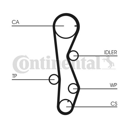 Kit de distribution + pompe à eau CONTINENTAL CTAM