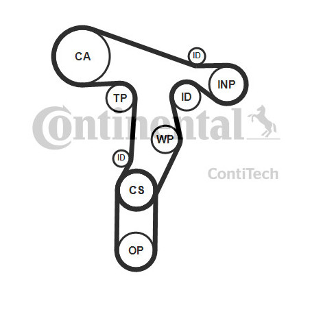 Kit de distribution CONTINENTAL CTAM