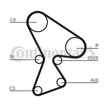 Courroie de distribution CONTINENTAL CTAM