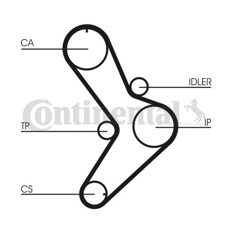 Courroie de distribution CONTINENTAL CTAM